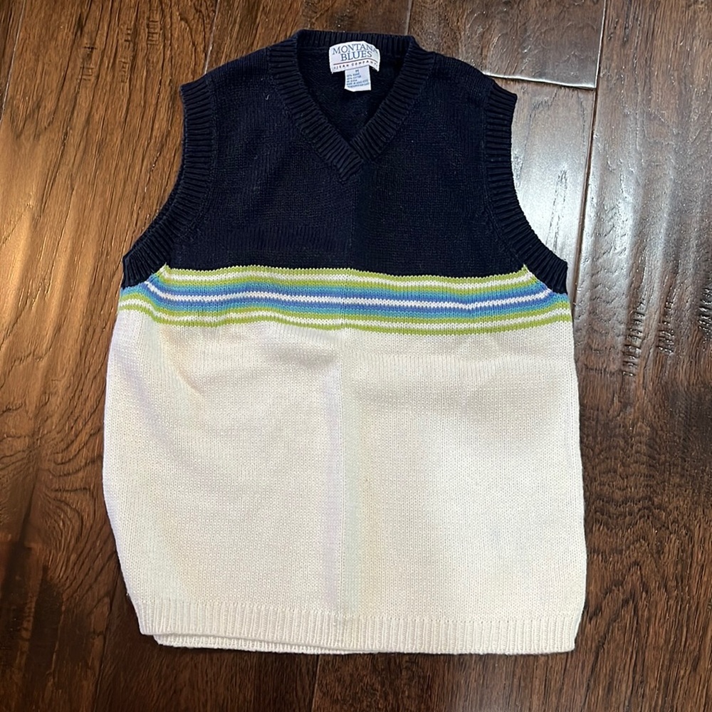 Vintage Montana Blues sweater vest